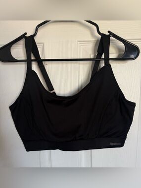 Reebok Black Racerback Light-Impact Sports Bra